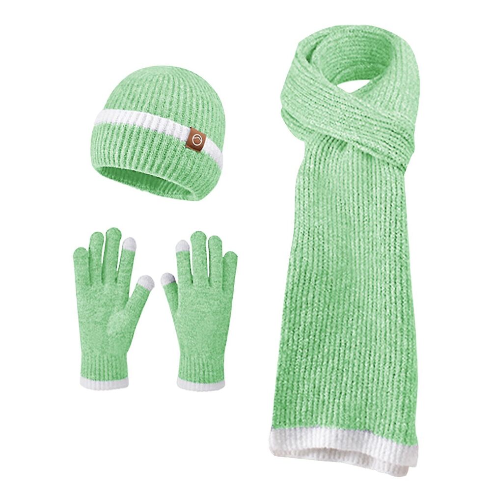 9988 Beanie Hats Beanie Hats Scarf Touchscreen Gloves Set Warm Knit Thick